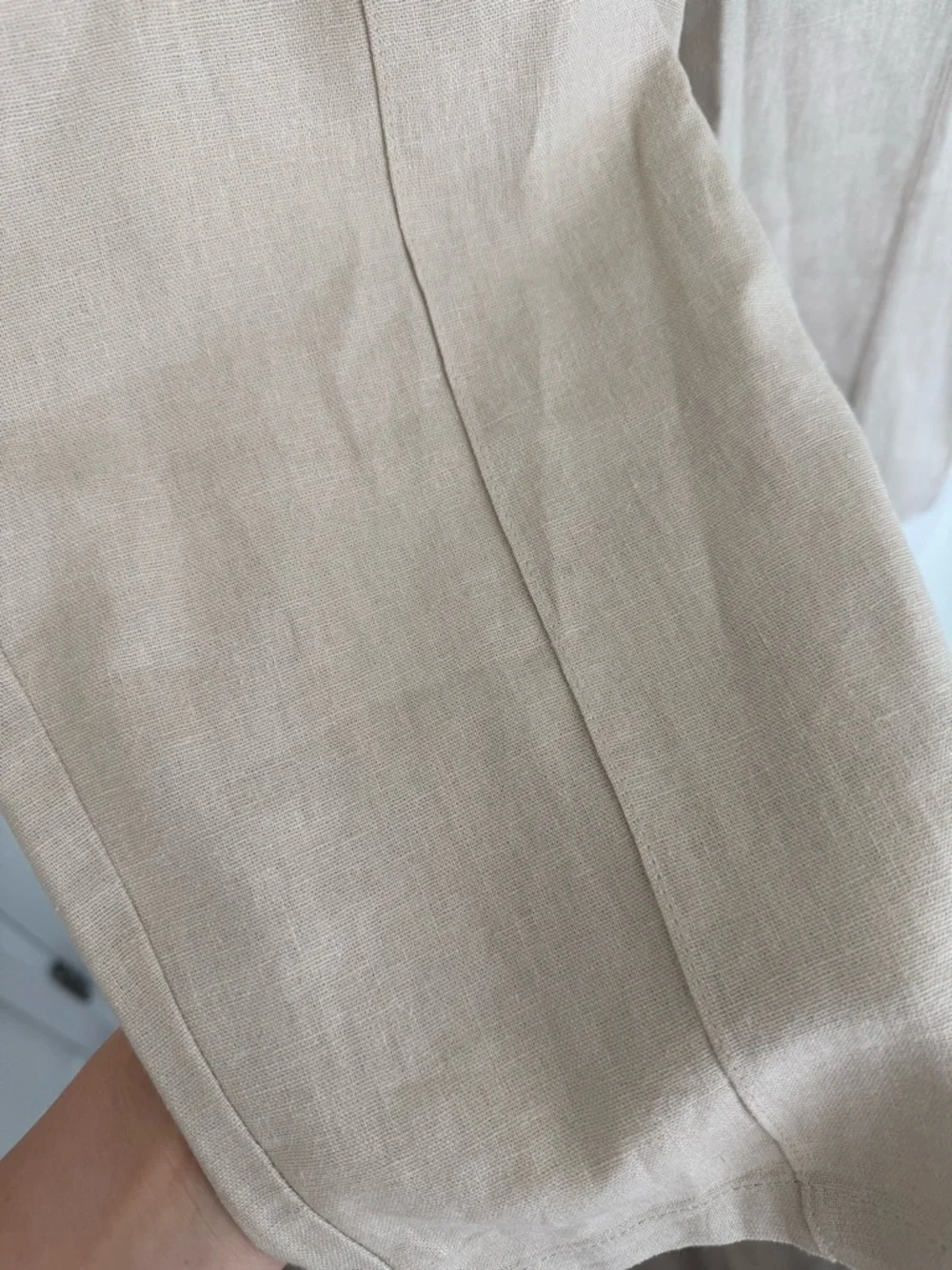 Zara Women's Linen Straight-Leg Chinos